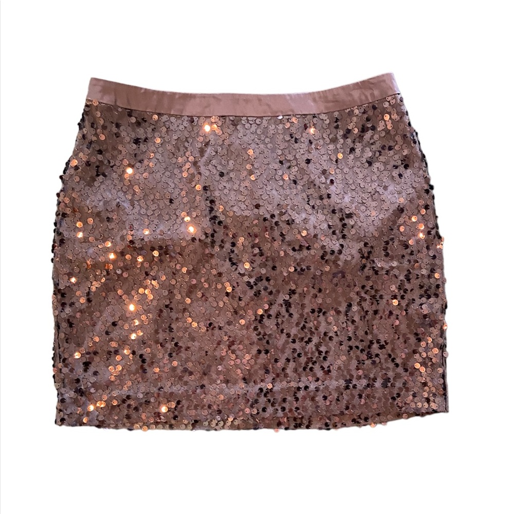 Banana Republic Brown Sequin Mini Skirt